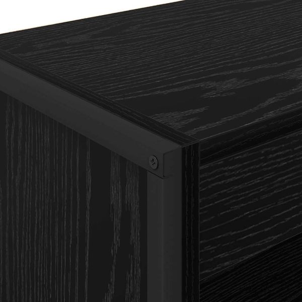 vidaXL Bücherregal Schwarz Eichen-Optik 60 x 30 x 86,5 cm 886384 Bild 8