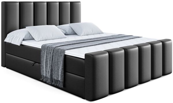 ALTDECOR Boxbett BOXI1-Z (Multipocket-Matratze H4, H3 Matratze Bonellfederung, Topper, Kopfteil), Doppelbett mit Fußteil