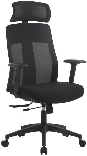 Novel 'MALU' Drehstuhl, Stoff schwarz, 62 x 122 x 61 cm, 140 kg belastbar, höhenverstellbare Armlehnen