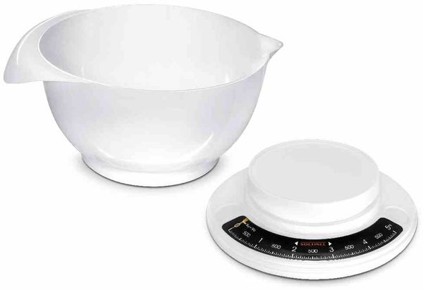 SOEHNLE Küchenwaage Culina pro analog 5kg Tragkraft weiß mit Rührschüssel Bild 2