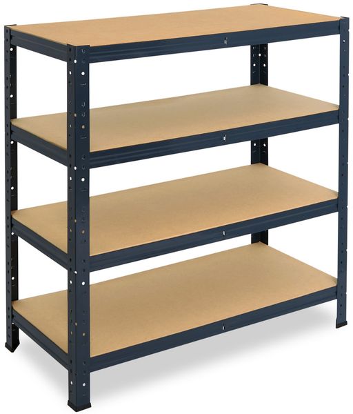 shelfplaza HOME 100x120x60 cm Schwerlastregal in anthrazit mit 4 Böden und 175 kg Traglast pro Boden