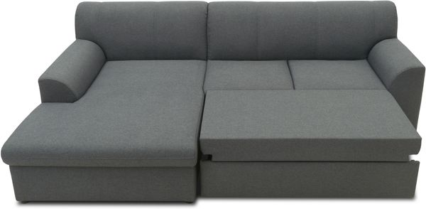 DOMO Collection Topper, Ecksofa mit Schlaffunktion, Webstoff grau, 155 x 245 cm Bild 7