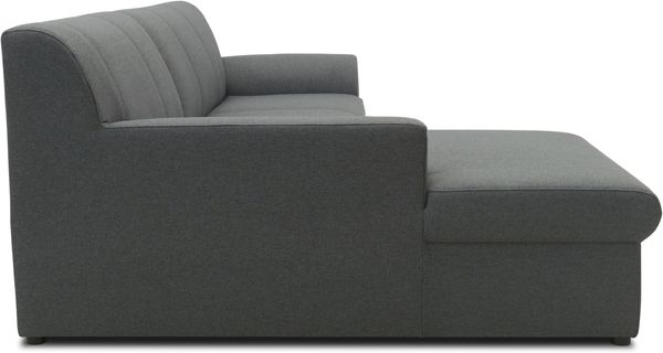 DOMO Collection Topper, Ecksofa mit Schlaffunktion, Webstoff grau, 155 x 245 cm Bild 4