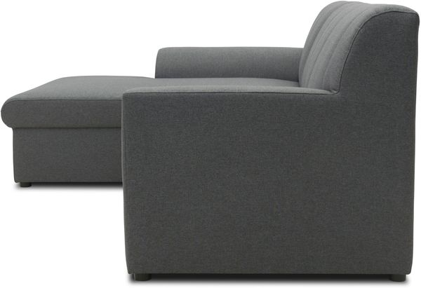 DOMO Collection Topper, Ecksofa mit Schlaffunktion, Webstoff grau, 155 x 245 cm Bild 3