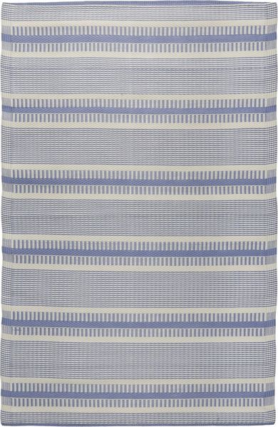 Teppich Läufer Terrasse Balkon 120x180cm Blau Weiß Kunststoff Ib Laursen 2832-13