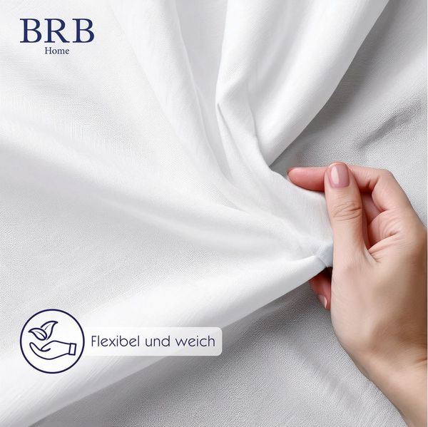 BRB HOME Spannbettlaken Spannbettlaken Jersey Baumwolle für Topper Boxspringbett bis 27 cm, Baumwolle, Gummizug: Rundum, (1 Stück), Matratzen bis 27 cm Höhe, OEKO TEX Standard 100, Jersey Spannbetttuch