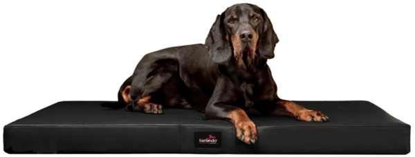Tierlando 'ALICE EASY CLEAN' Orthopädische Hundematratze Kunstleder, Schwarz, 80x60 cm