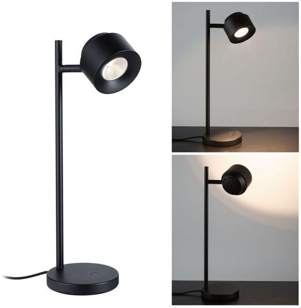 Paulmann 79777 LED Tischleuchte Puric Pane 40cm 2700K Schwarz dimmbar