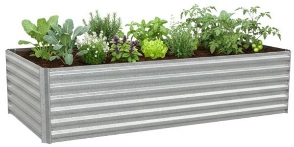 Relaxdays Hochbeet aus Metall 57 x 240 x 60 cm