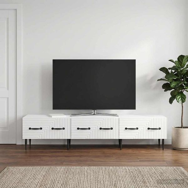 vidaXL TV-Schränk Hochglanz Weiß 147 x 34,5 x 30 cm Holzwerkstoff 894939
