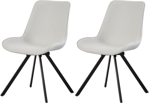 Stuhl (B/H/T): 52 x 85 x 61 cm in Creme