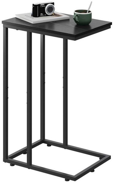 WLIVE Beistelltisch C Form, Nachttisch für Schlafzimmer, Wohnzimmer, (38,5 x 28,8 x 63,3 cm), Beistelltische mit Metallrahmen, Wohnzimmer Tisch für Couch, Sofa