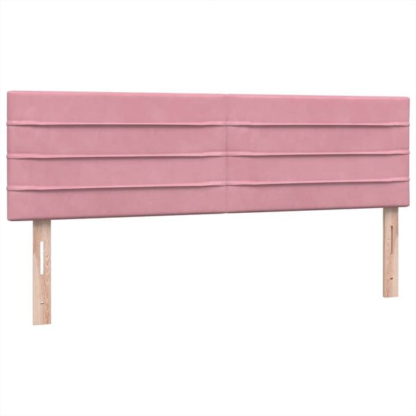 vidaXL Boxspringbett mit Matratze Rosa 140x220 cm Samt 3318242 Bild 7