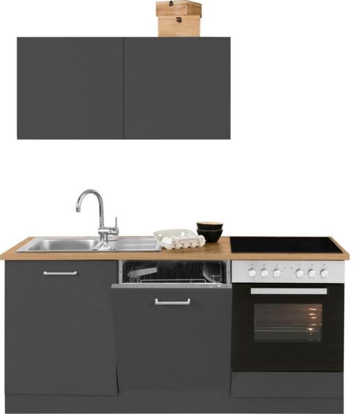 KOCHSTATION Küchenzeile KS-Kehl, ohne E-Geräte, Breite 180 cm, für Geschirrspülmaschine