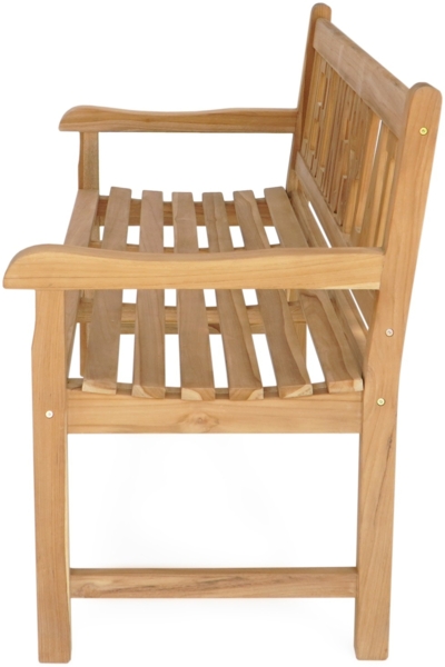 Teak Gartenbank LIEBLINGSPLATZ 150 cm 3-sitzig mit Armlehne Bild 2