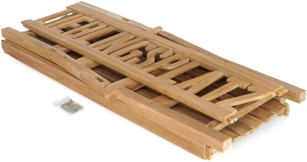 Teak Gartenbank LIEBLINGSPLATZ 150 cm 3-sitzig mit Armlehne Bild 6