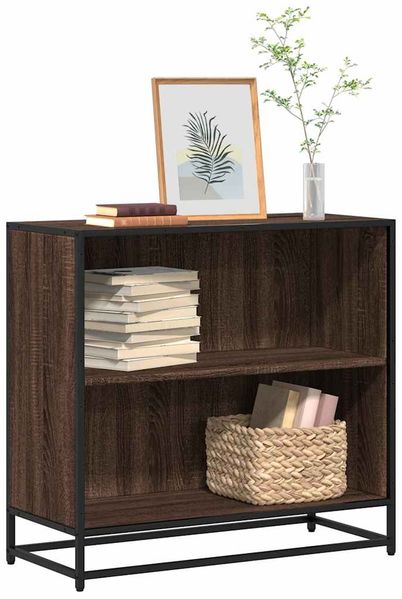 Bücherschrank, Bücherregal Braun Eichen-Optik 80,5x35x76 cm Holzwerkstoff