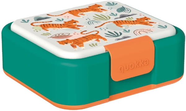 Quokka Tigers Brotdose Doppelwand Kinder Lunchbox 3-Fächer