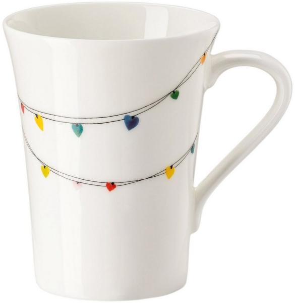 Hutschenreuther My Mug Collection Becher mit Henkel, Bone China, Love - Garland, 400 ml, 02048-727345-15505