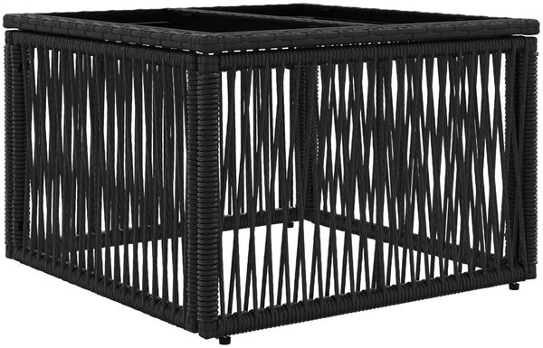 vidaXL Gartensofa-set 12 pcs Schwarz und Cremeweiß Poly-Rattan 3435472 Bild 5