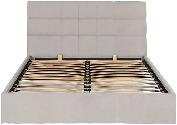Vente-unique - ELIAVA Bett Stoff Beige - B 203 cm x H 106 cm x L 150 cm Bild 4