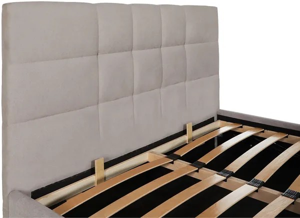 Vente-unique - ELIAVA Bett Stoff Beige - B 203 cm x H 106 cm x L 150 cm Bild 7