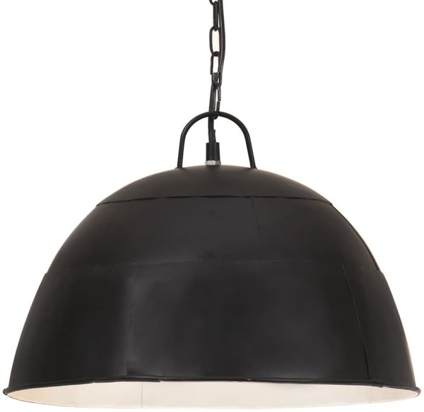 vidaXL Hängelampe Vintage Industriestil 25 W Schwarz Rund 41 cm E27 320543