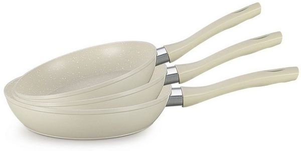 alesvelt Pfannen-Set Pfannen Set Nova 3-tlg. Ø20/24/28 CM Induktion antihaft Marmordesign, Aluminium, Induktion, Ø28, Ø24, Ø20