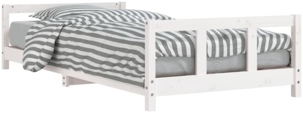 vidaXL Kinderbett Weiß 90x190 cm Massivholz Kiefer 834433