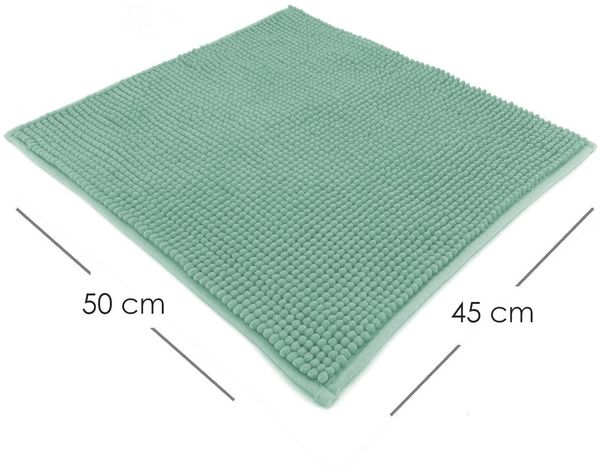 heimtexland Badematte Badvorleger Chenille Badteppich Duschvorleger, rutschhemmend beschichtet, Fußbodenheizung geeignet, schnell trocknend, strapazierfähig, fußbodenheizungsgeeignet, rutschfest, saugstark, Polyester, rechteckig, 45x50 cm, Hochflor, su...
