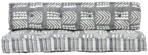 vidaXL Palettensofa-Auflage Grau Stoff Patchwork 287718