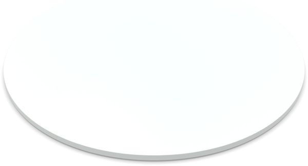 Dekor Spanplatte 19mm Tischplatte rund melaminharzbeschichtet weiß mit ABS Kante Umleimer - Größe 150 x 150 cm - Höhe 1,9 cm - Farbe Icy White