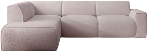 Selsey 'Bouvi' Ecksofa mit seitlicher Rückenlehne an der Ottomane, links, beige, Bouclé Bild 5