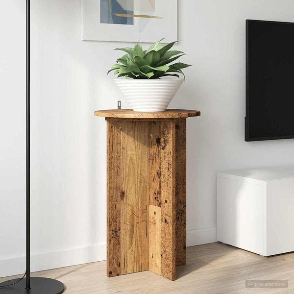 vidaXL Pflanzenständer 2 pcs Altholz Ø40 x 60 cm Holzwerkstoff 899715
