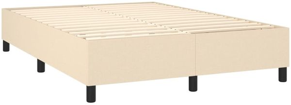 vidaXL Boxspringbett mit Matratze Creme 140x200 cm Stoff, Härtegrad: H2 [3141622] Bild 4