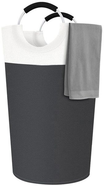 TUWENA Wäschekorb Großer 90L Wäschesammler mit Aluminiumgriffen, faltbarer Wäschekorb
