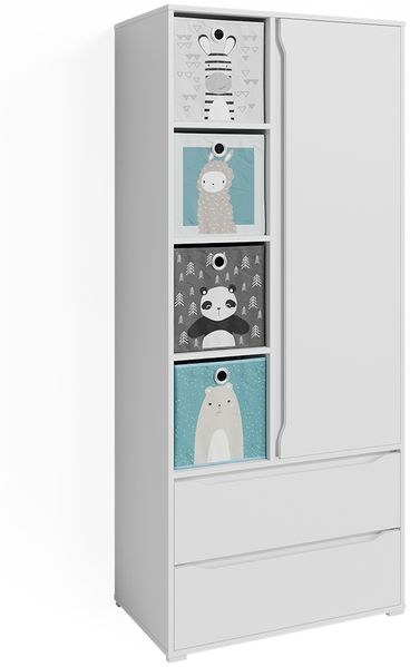 Kleiderschrank Ruben Weiß 80 x 190 cm Vicco