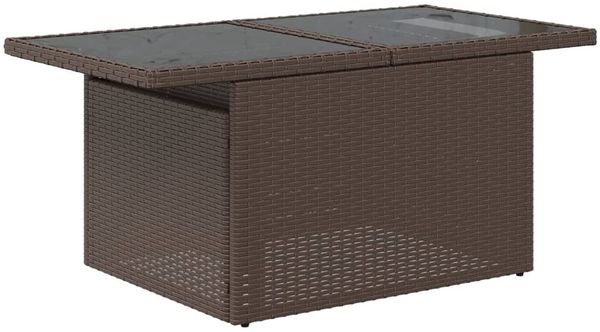 vidaXL 6-tlg. Garten-Sofagarnitur mit Kissen Braun Poly Rattan 3268503 Bild 3