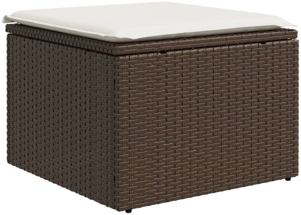 vidaXL 6-tlg. Garten-Sofagarnitur mit Kissen Braun Poly Rattan 3268503 Bild 6