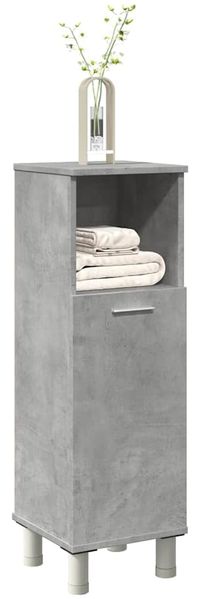 vidaXL Badezimmerschrank Betongrau 30x30x95 cm Holzwerkstoff 856136
