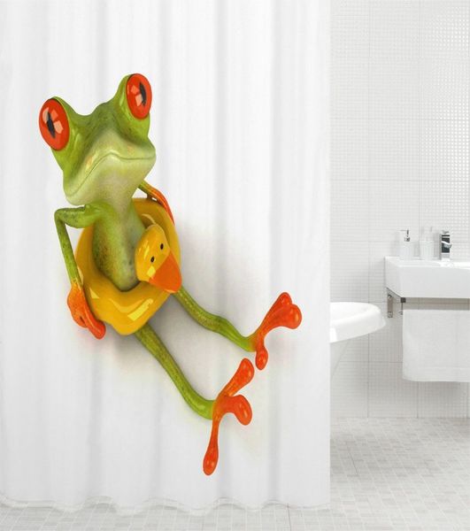Sanilo Duschvorhang Froggy 180 x 200 cm, 100% wasserdicht, Anti-Schimmel-Effekt, hochwertige Qualität