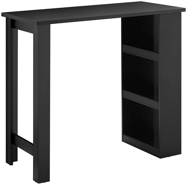 SoBuy FWT17-II-SCH Bartisch, Spanplatte, Melamin, Schwarz, 112 x 106 x 57 cm