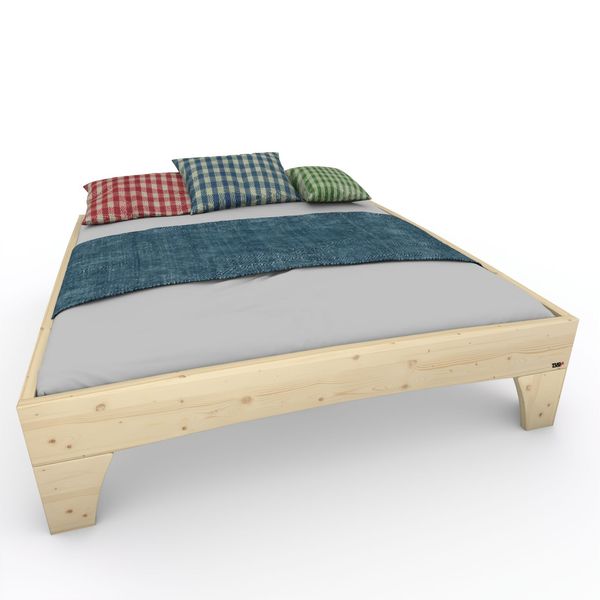 Holzbett (Fichte) "Rosi" 80 x 200 cm 48 cm ohne Kopfteil Massivholzbett Bett Bild 2
