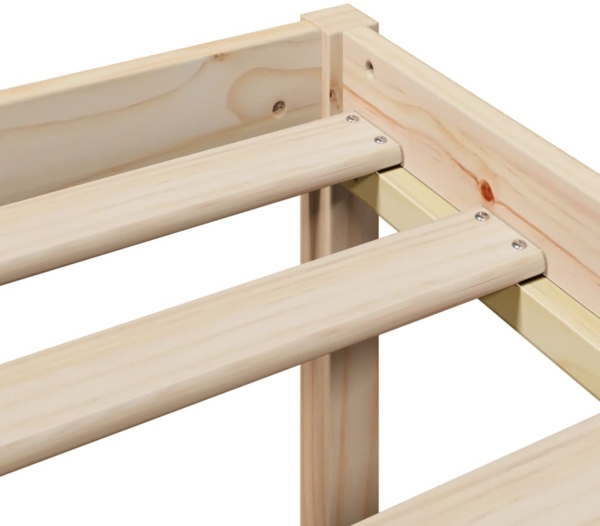 vidaXL Massivholzbett mit Regal ohne Matratze 90x190 cm Kiefer 3321561 Bild 9