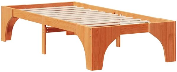 vidaXL Bettrahmen Braun 90 x 190 cm Massives Kiefernholz 873012 Bild 7
