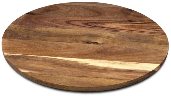 Spetebo Dekotablett Akazie Drehteller rund natur - Ø 35 cm (Stück, 1 St, Servierplatte), Servierplatte um 360° drehbar
