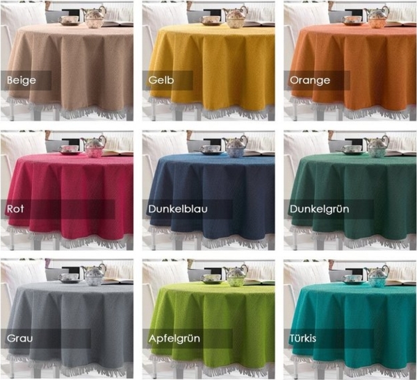 Beautex Tischdecke Garten Balkon Terrasse Camping Tischdecke, Eckig Rund Oval, Größe und (1-tlg) Bild 4