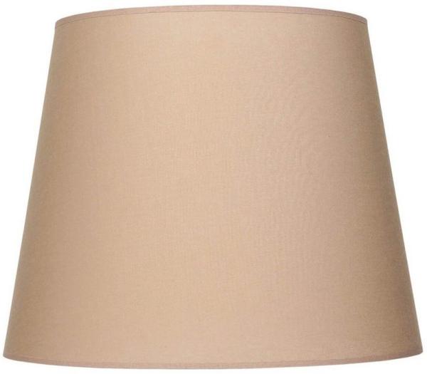 Licht-Erlebnisse Lampenschirm WILLOW, Stoffschirm Ø 38 cm konisch für Stehlampe E27 Beige Bild 1