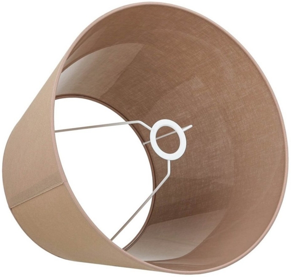 Licht-Erlebnisse Lampenschirm WILLOW, Stoffschirm Ø 38 cm konisch für Stehlampe E27 Beige Bild 3