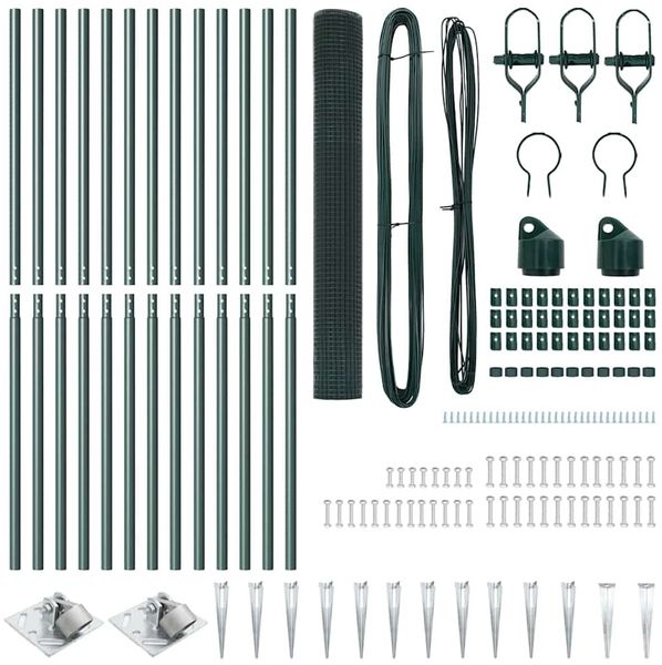 vidaXL Schweißdrahtzaun mit Spikes 25 x 1,2 m PVC-beschichteter Stahl 3352084 Bild 5